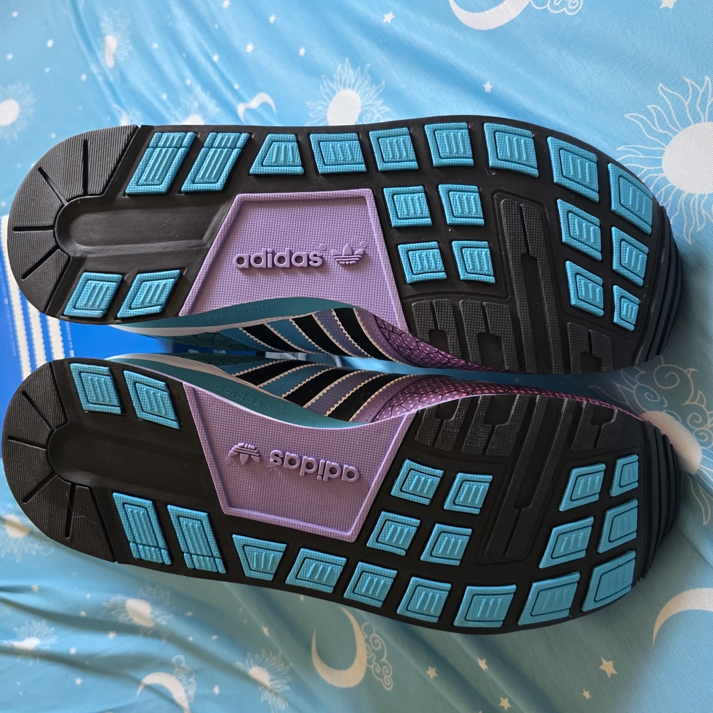 Adidas ZX 710 Women's Sneakers - Purple, Teal, Pink, w/tiny Stars - Picture 4 of 10